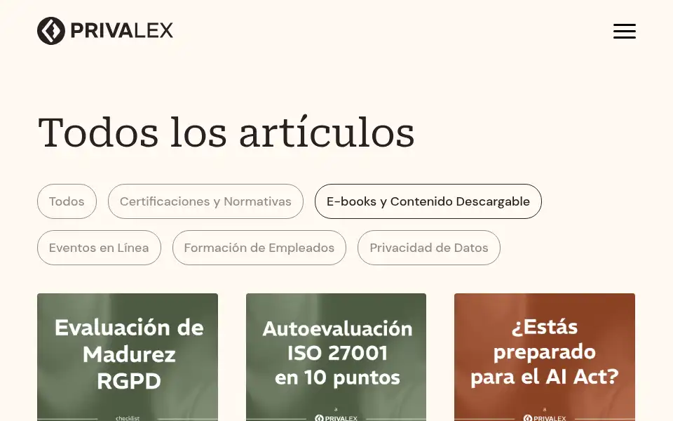 Screenshot of privalex.es