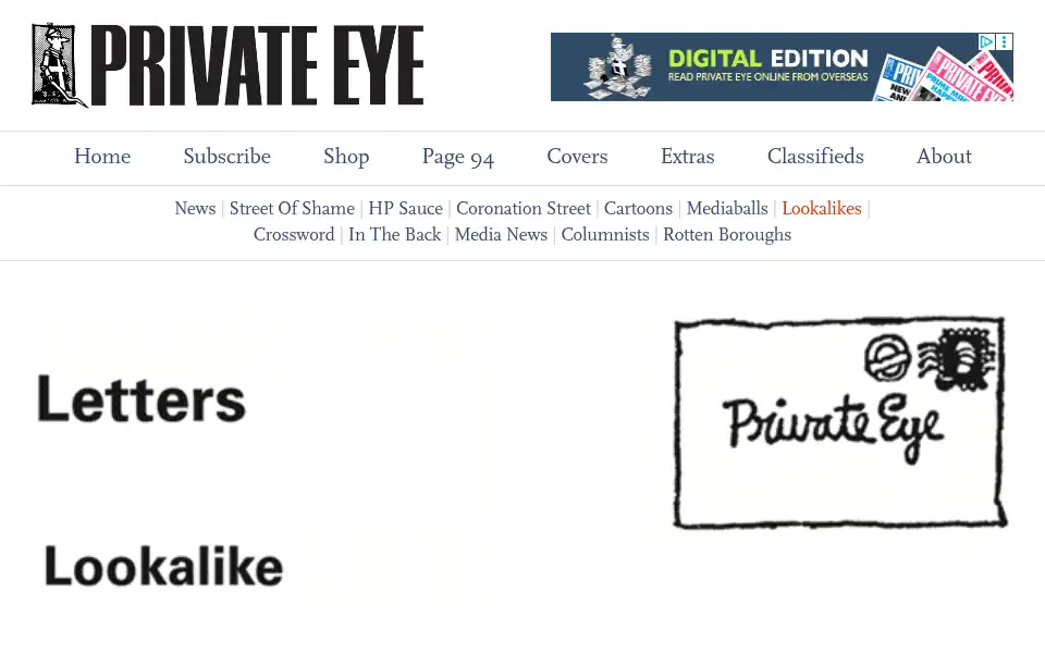 Screenshot of private-eye.co.uk