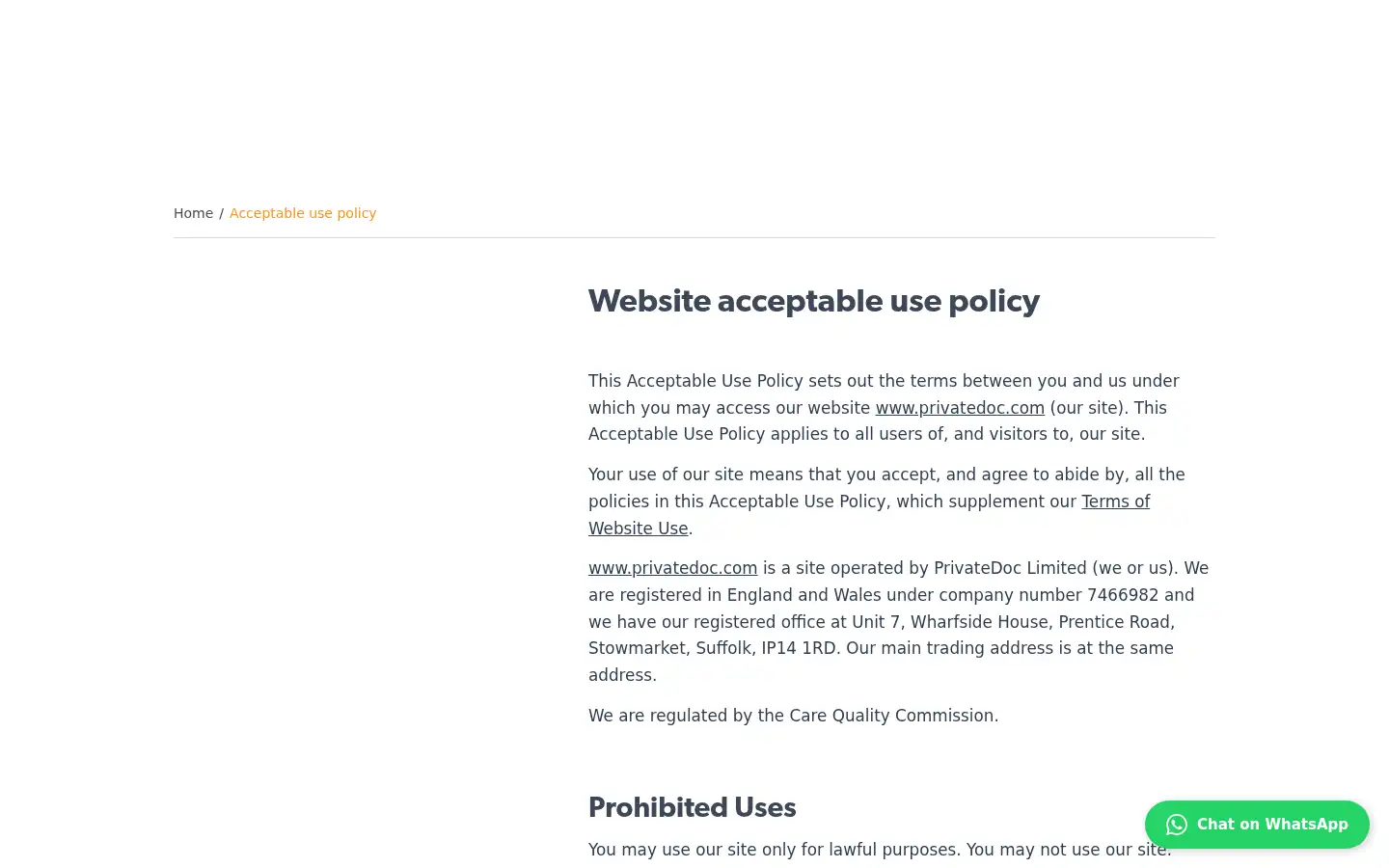 Screenshot of privatedoc.com