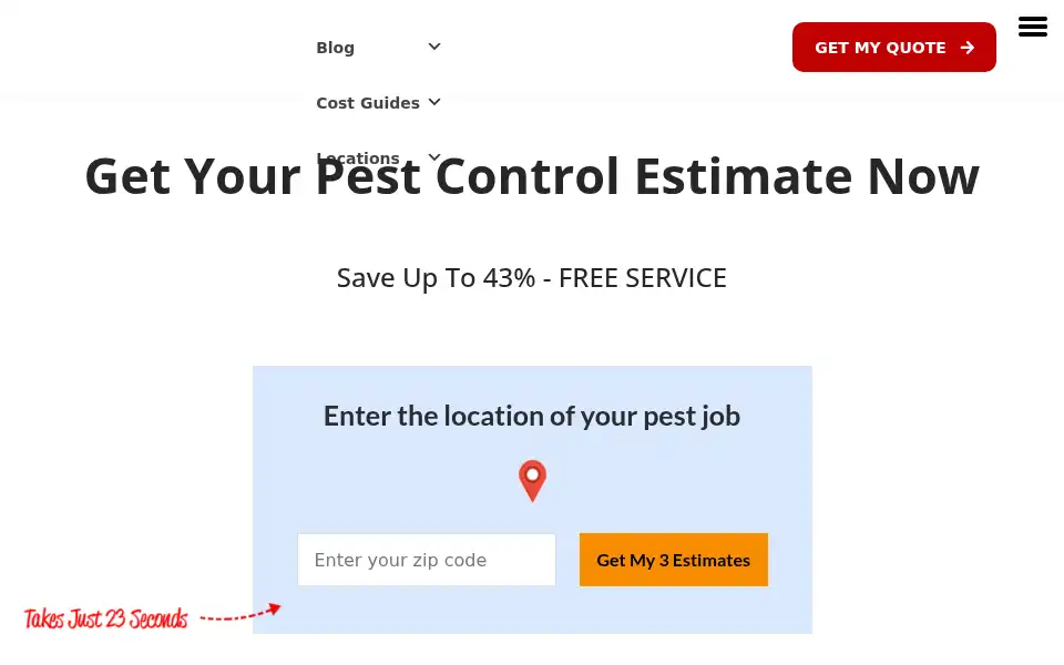 Screenshot of privateexterminator.com