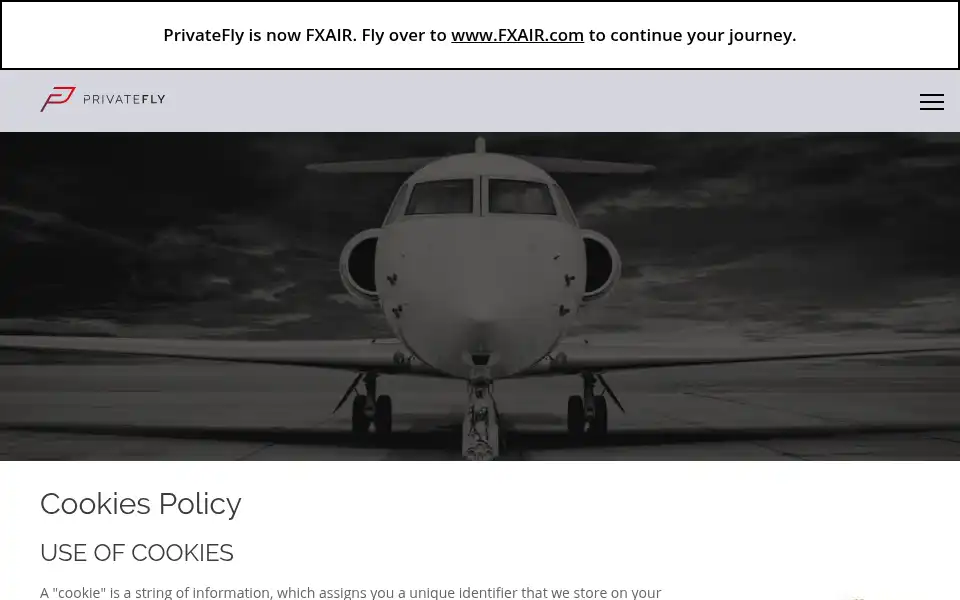 Screenshot of privatefly.com