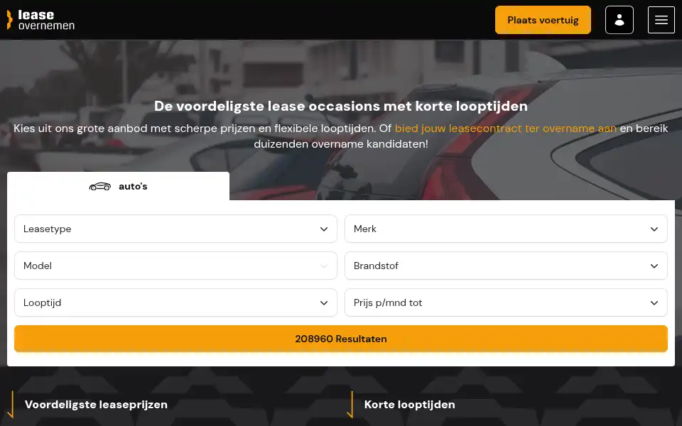 Screenshot of privateleasemarket.com