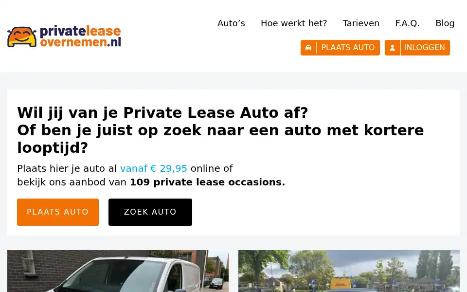 Screenshot of privateleaseovernemen.nl