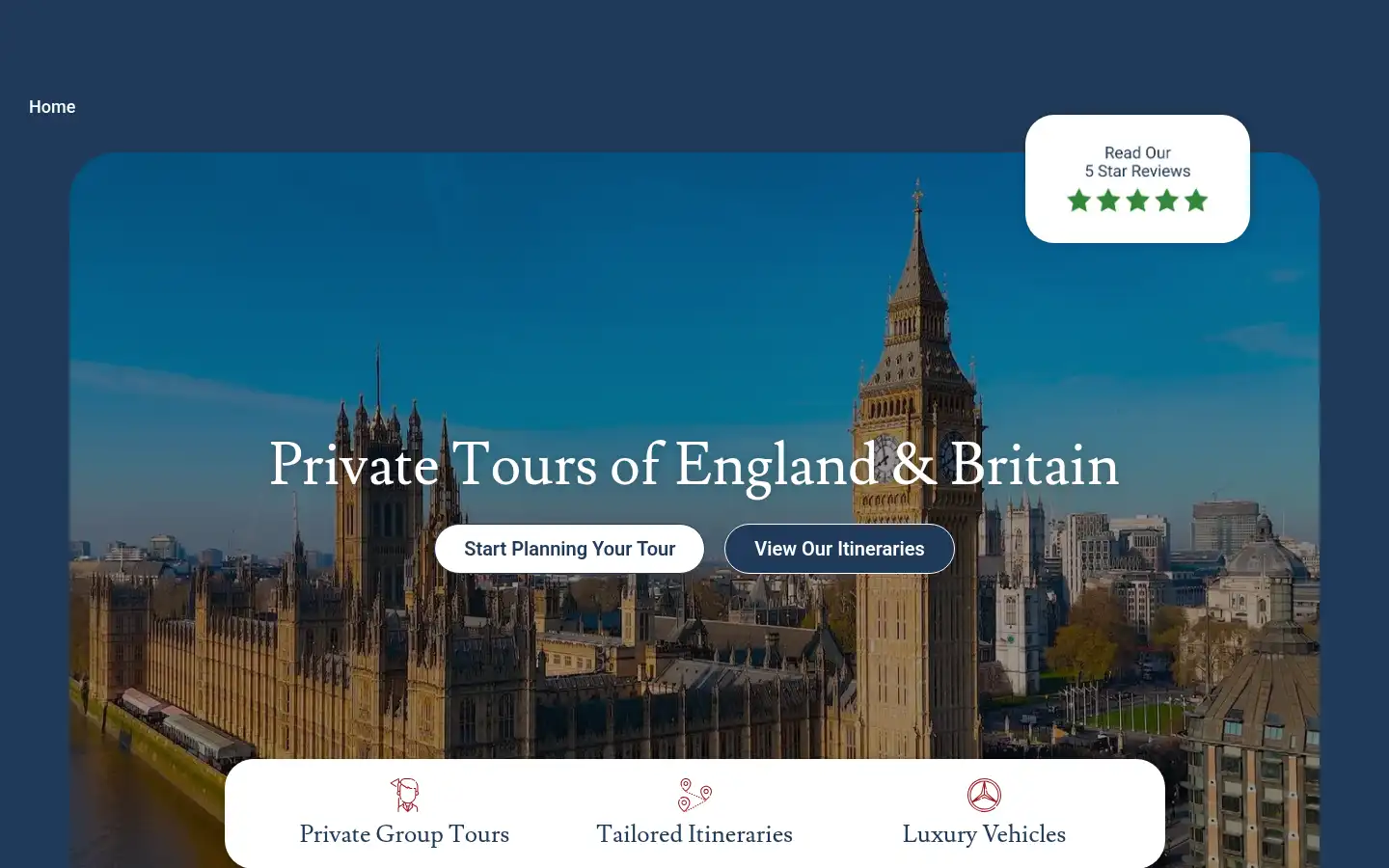 Screenshot of privatetoursengland.com