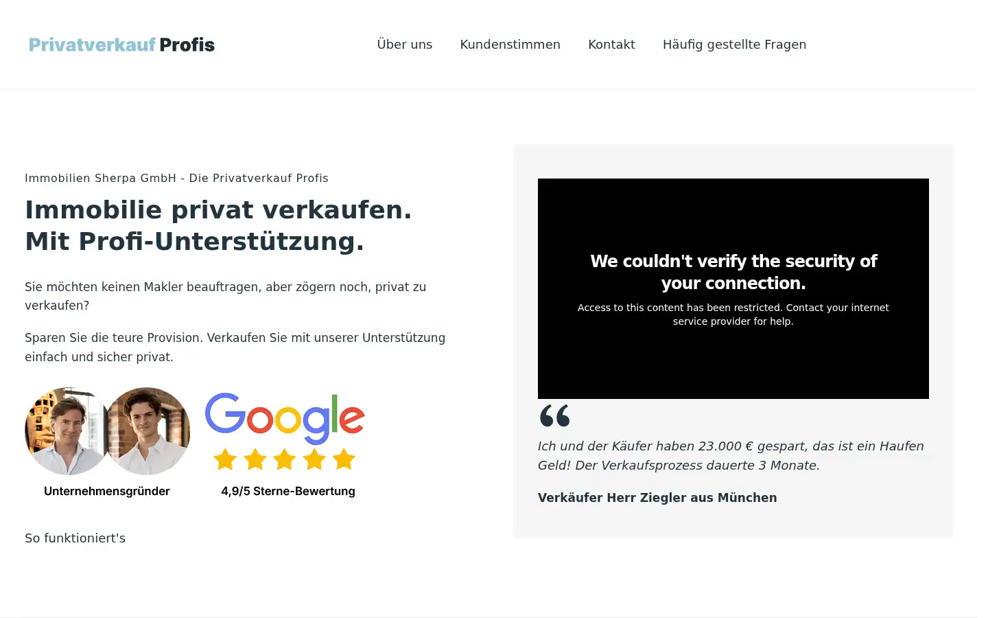 Screenshot of privatverkauf-profis.de