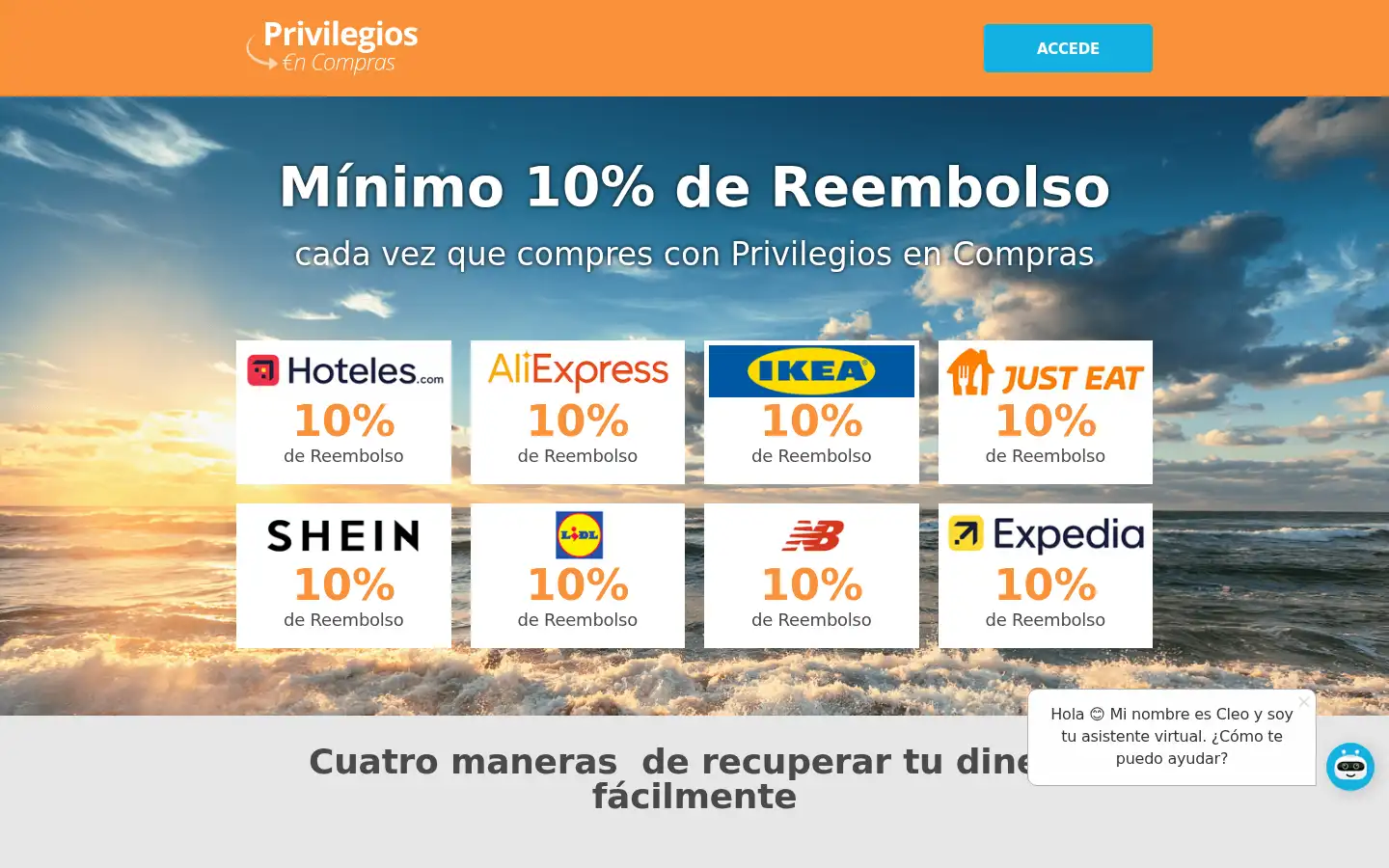 Screenshot of privilegiosencompras.es