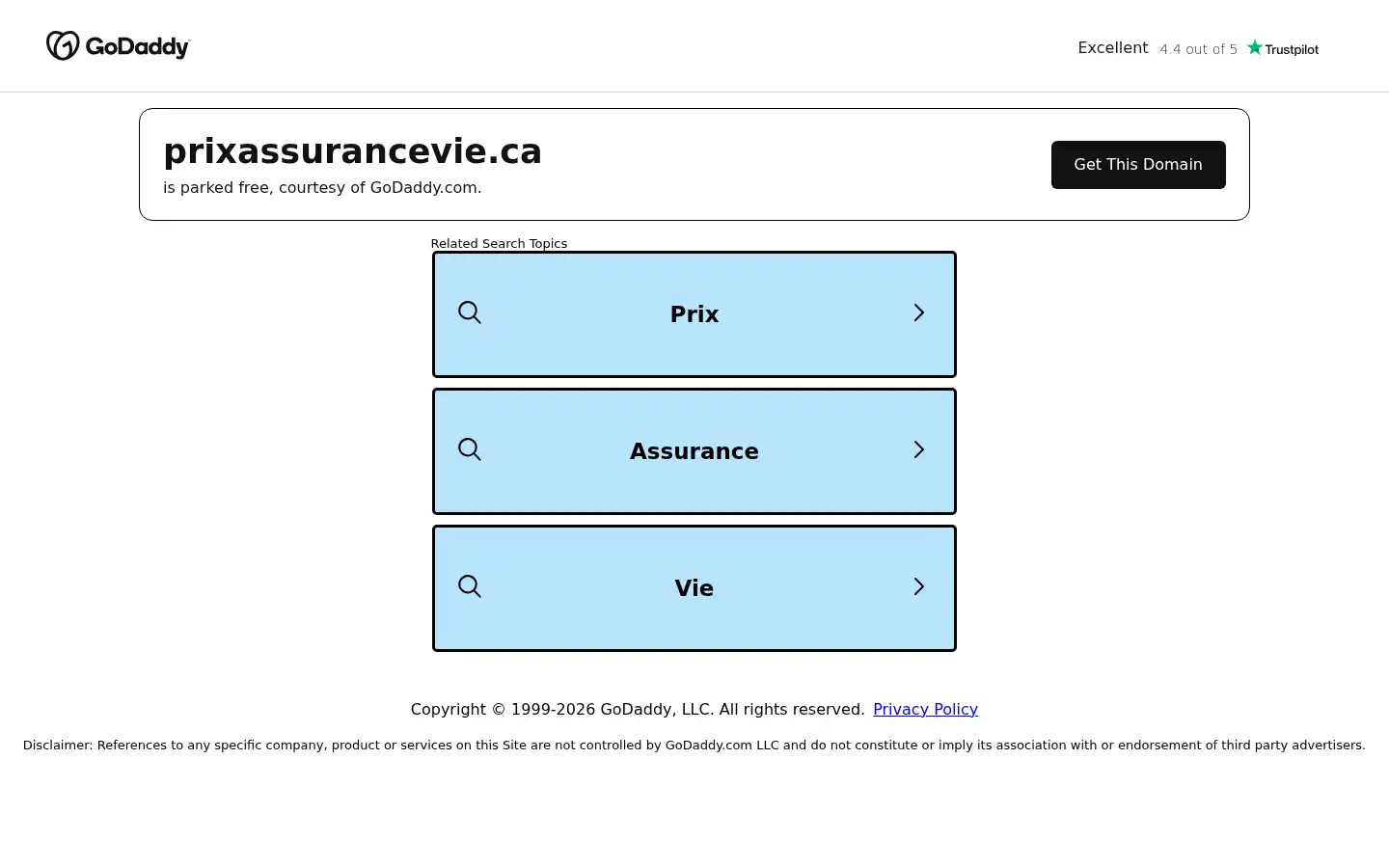 Screenshot of prixassurancevie.ca