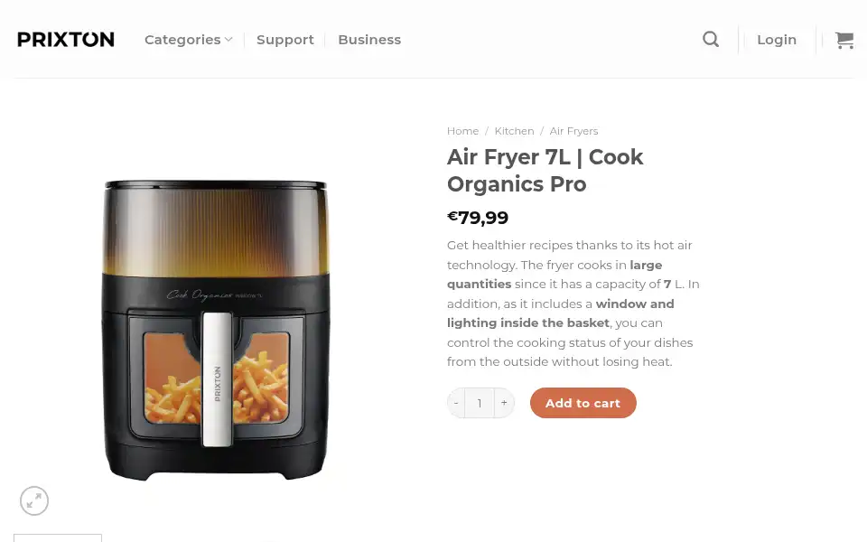 Screenshot of prixton.com