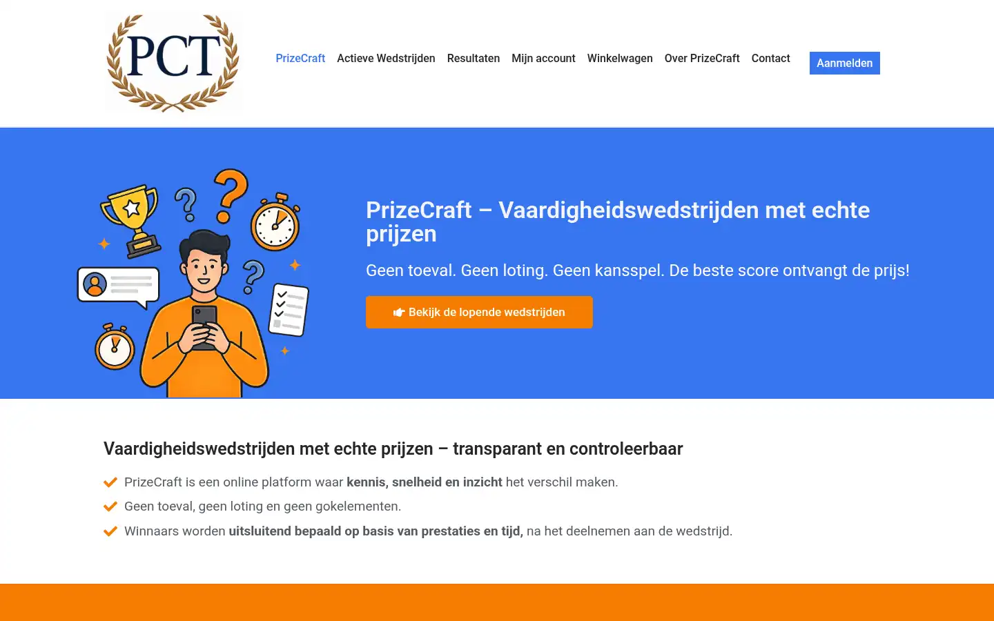 Screenshot of prizecraft.be