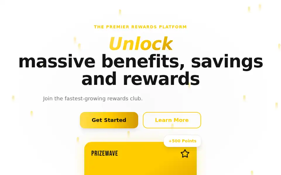 Screenshot of prizewave.io