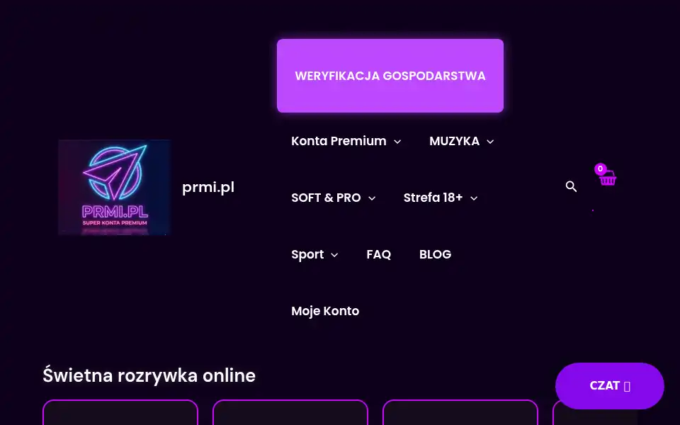 Screenshot of prmi.pl