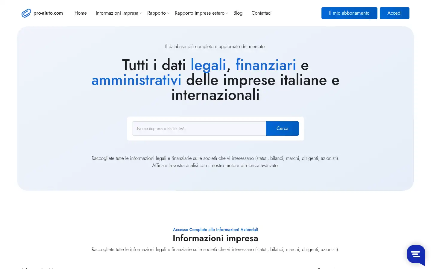 Screenshot of pro-aiuto.com