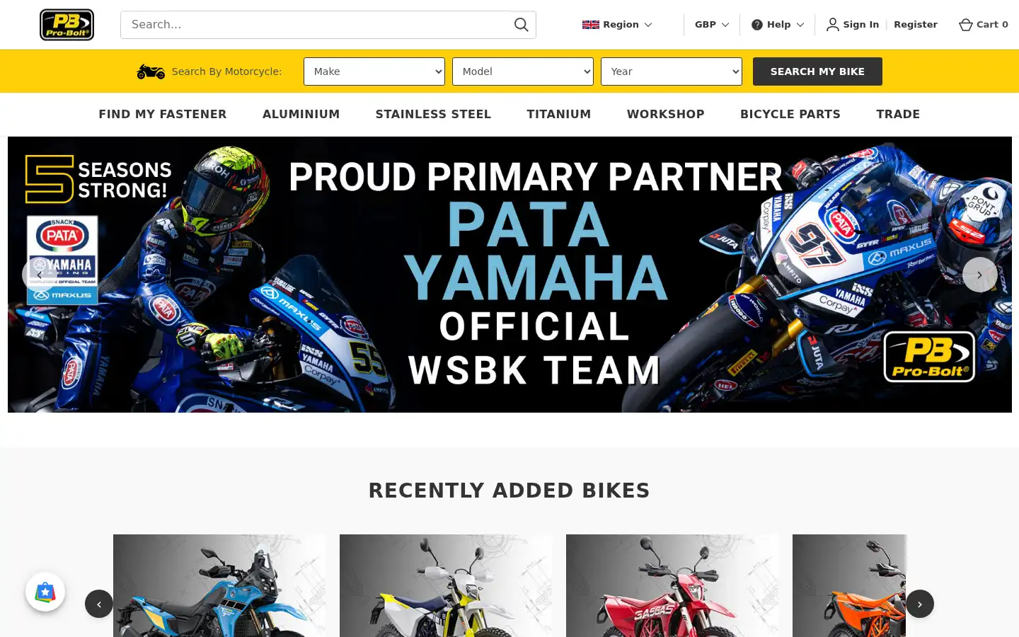 Screenshot of pro-bolt.com