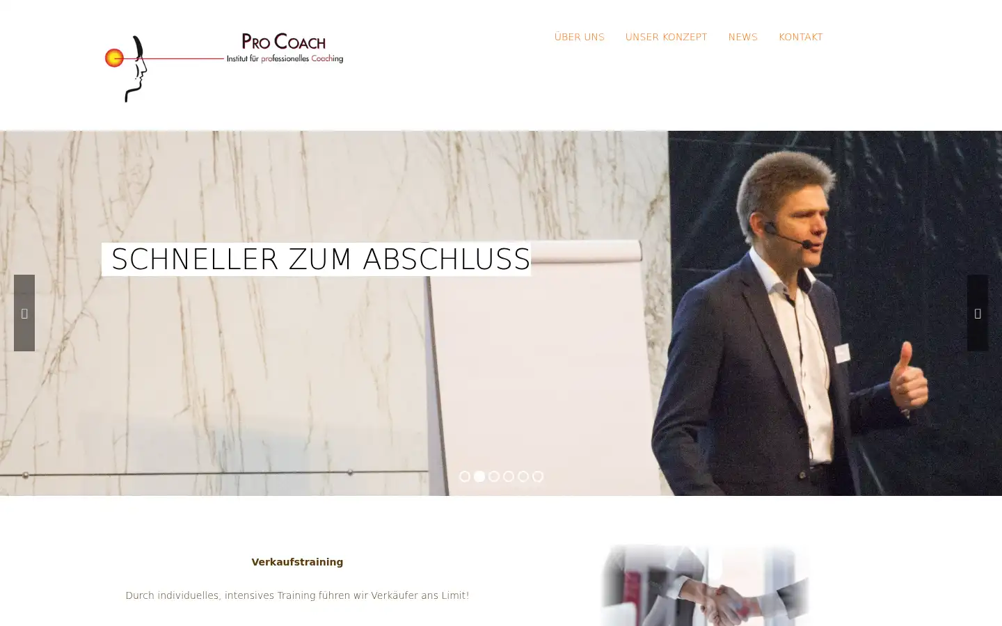 Screenshot of pro-coach.de