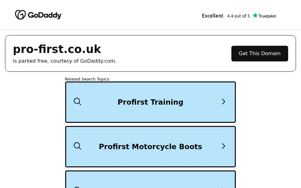 Screenshot of pro-first.co.uk