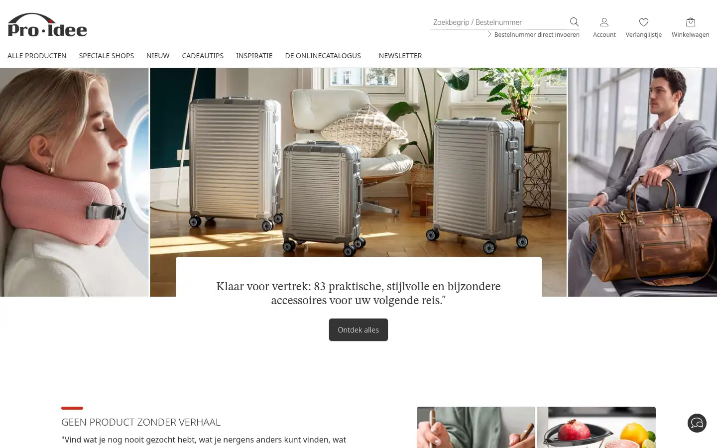Screenshot of pro-idee.nl