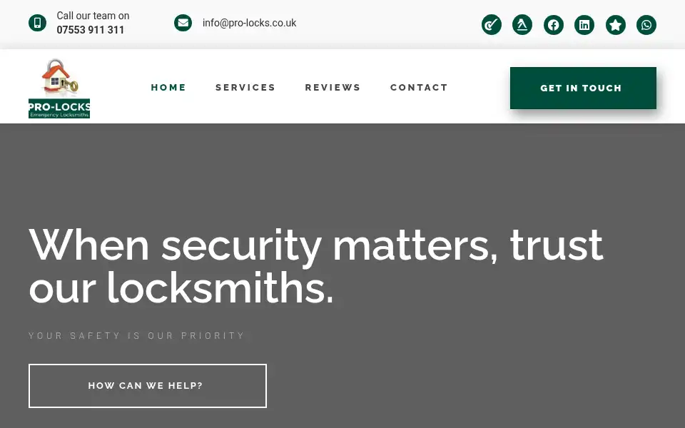 Screenshot of pro-locks.co.uk