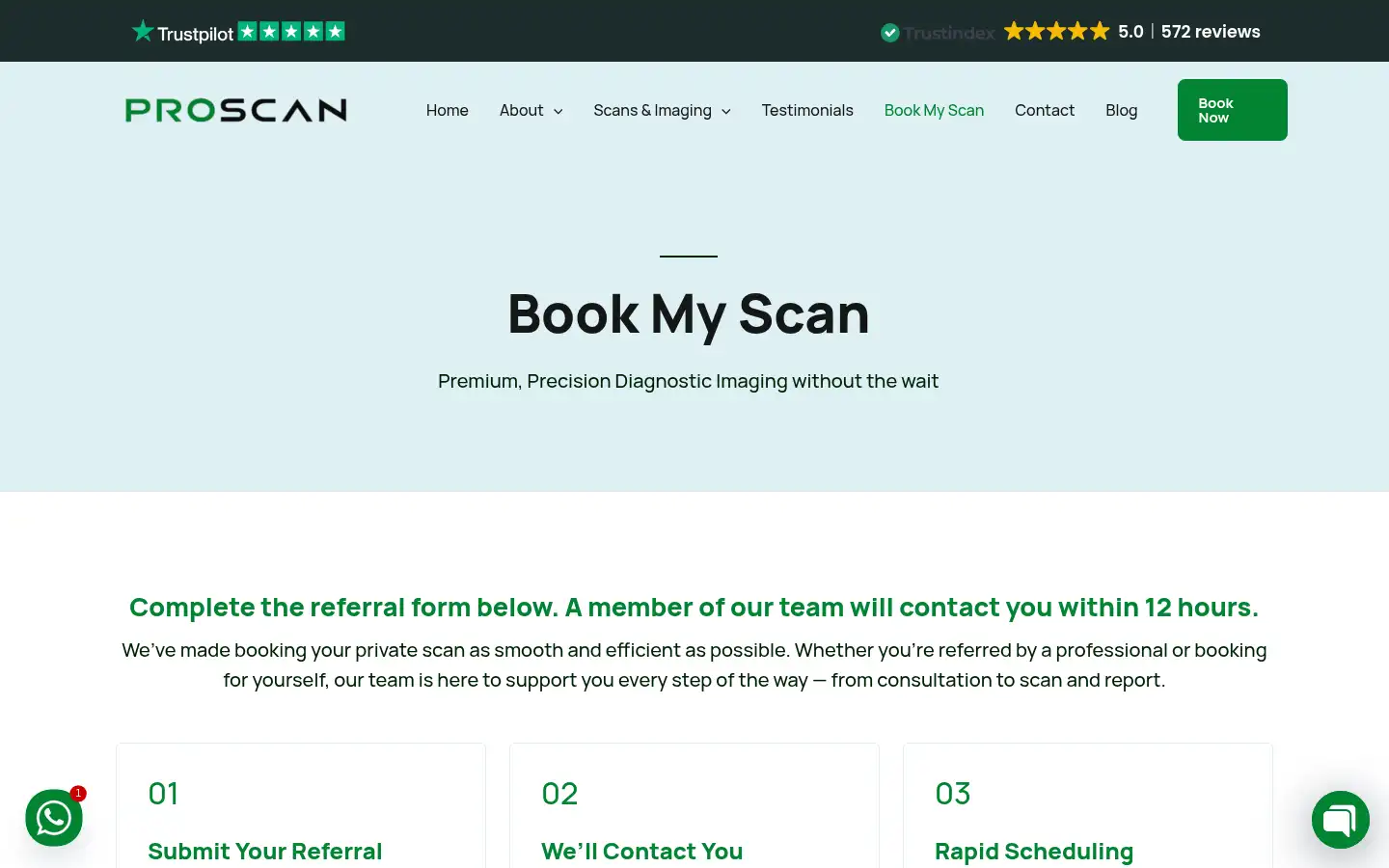 Screenshot of pro-scanimaging.com