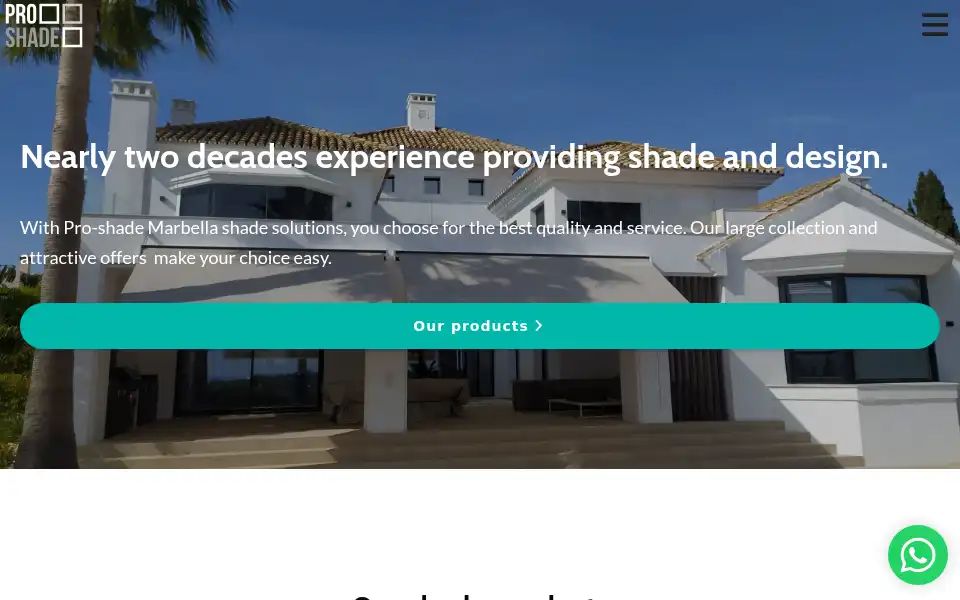 Screenshot of pro-shade.eu