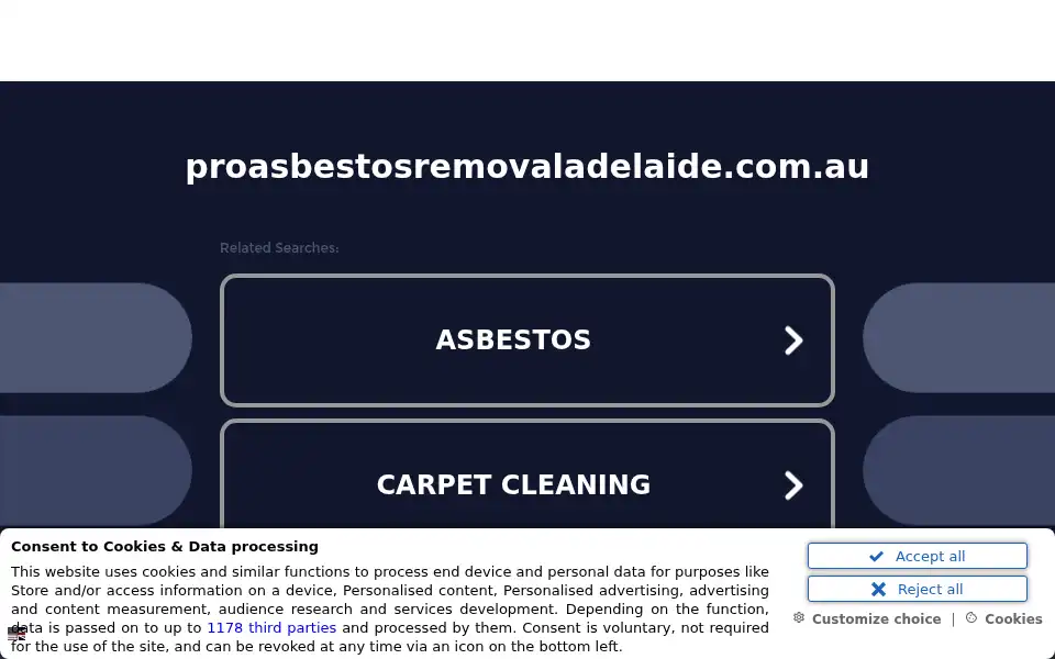 Screenshot of proasbestosremovaladelaide.com.au