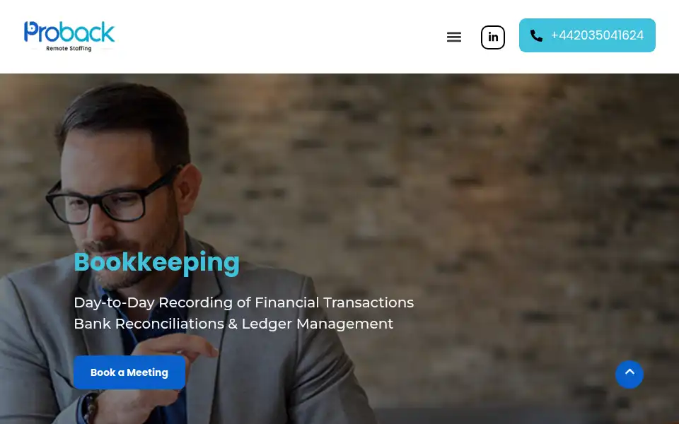 Screenshot of probackremotestaffing.com