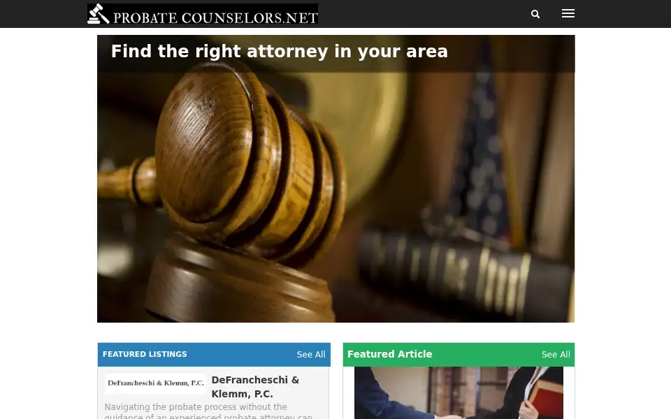 Screenshot of probatecounselors.net