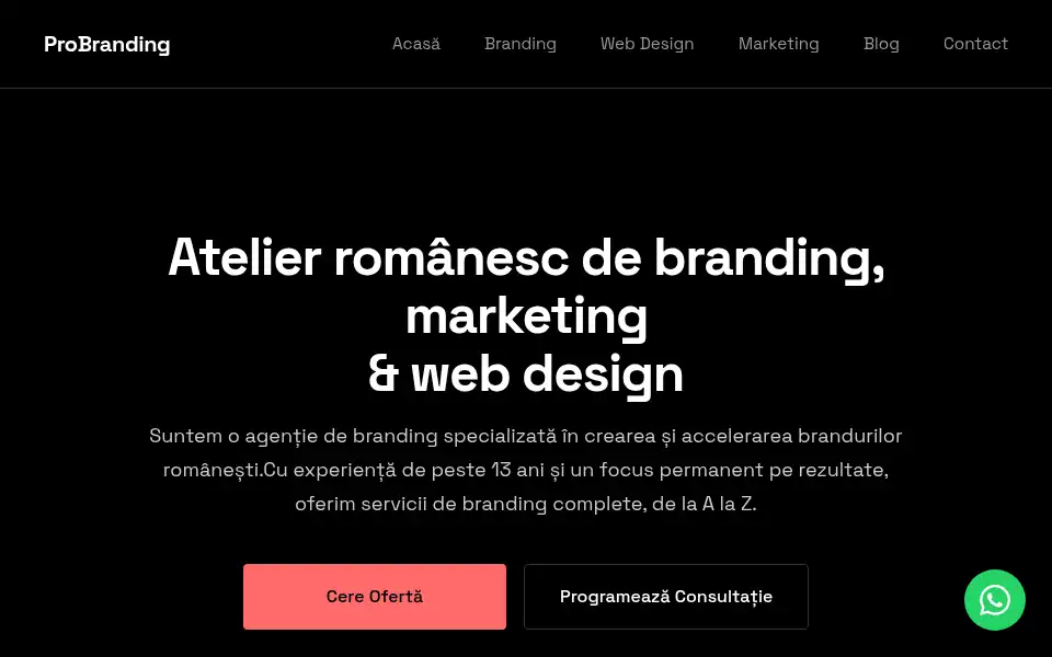 Screenshot of probranding.ro