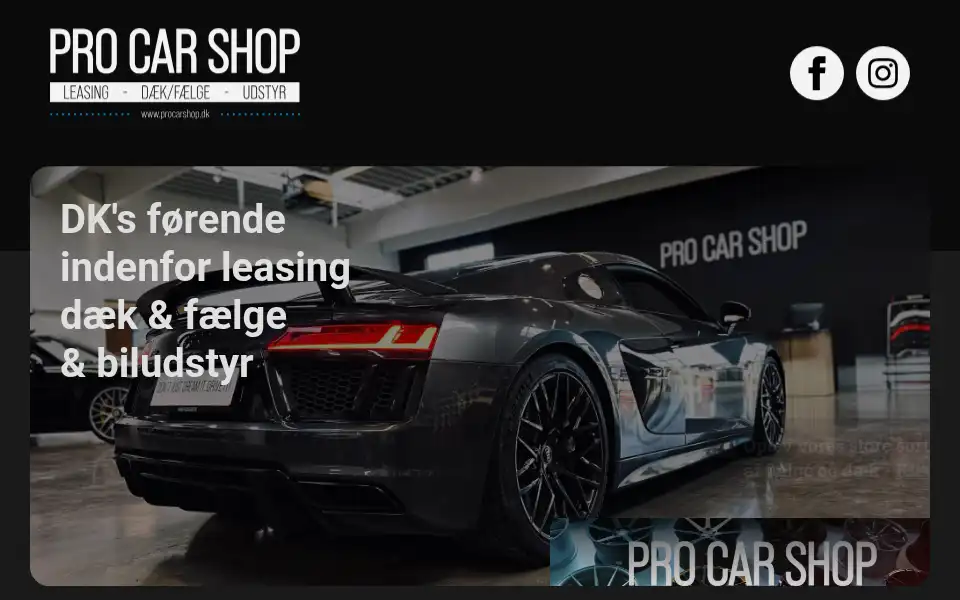Screenshot of procarshop.dk