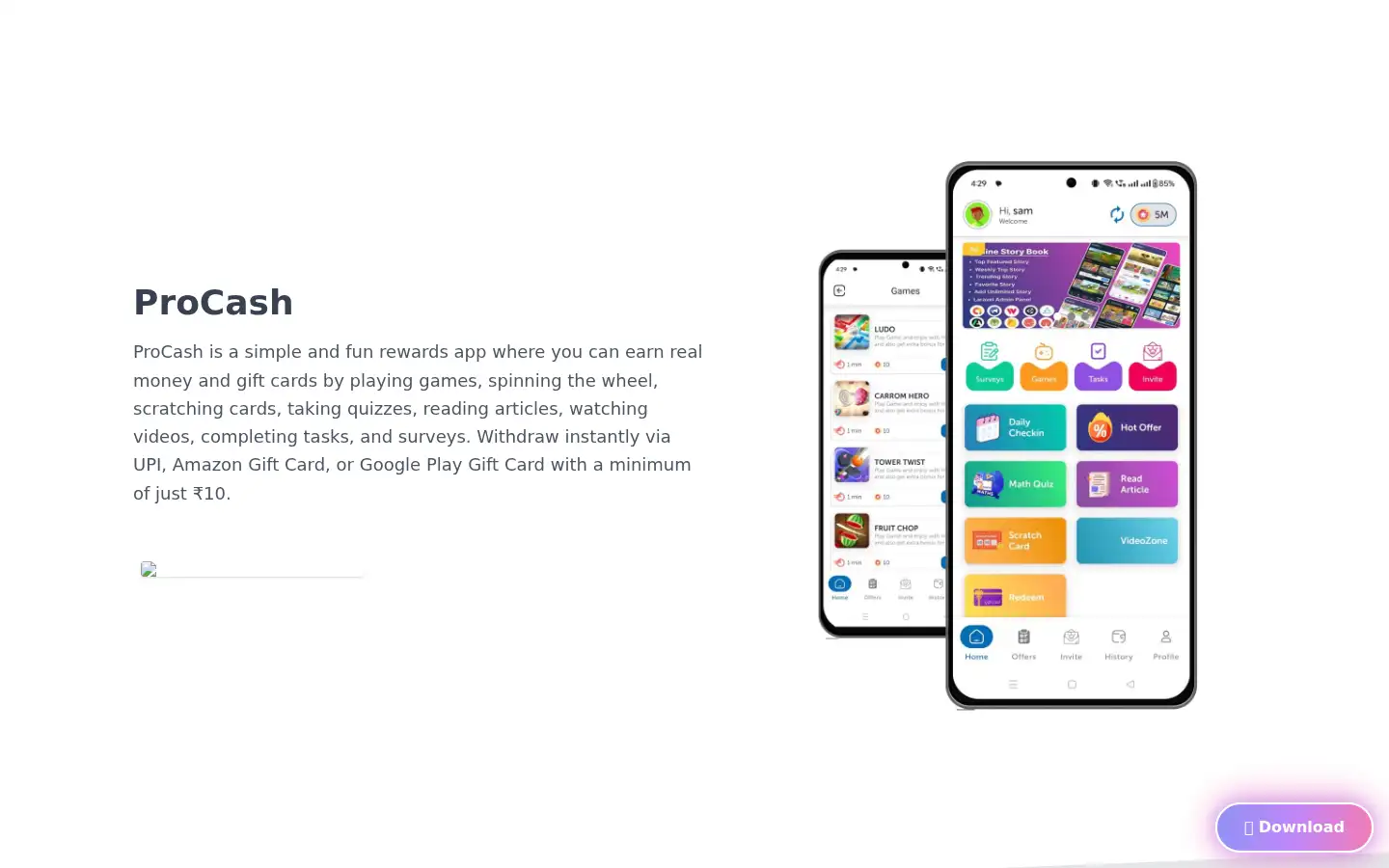 Screenshot of procash.io