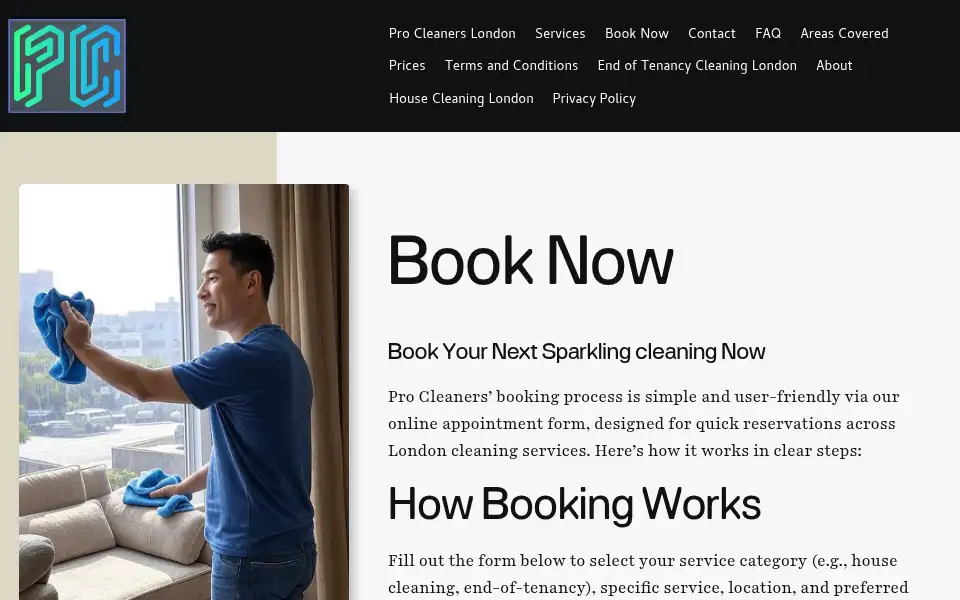 Screenshot of procleaners.ltd