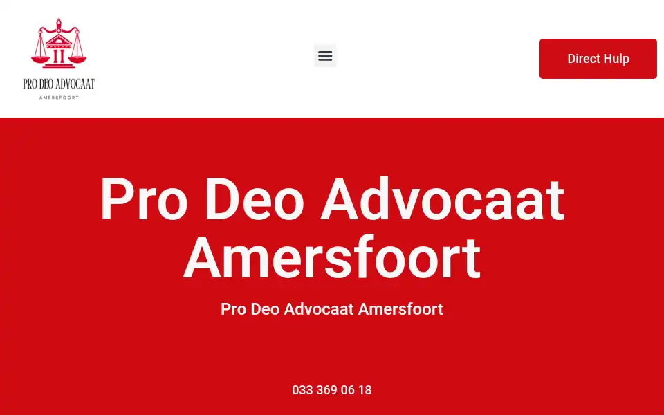 Screenshot of prodeoadvocaatamersfoort.com