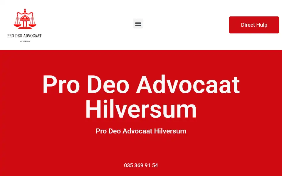 Screenshot of prodeoadvocaathilversum.com
