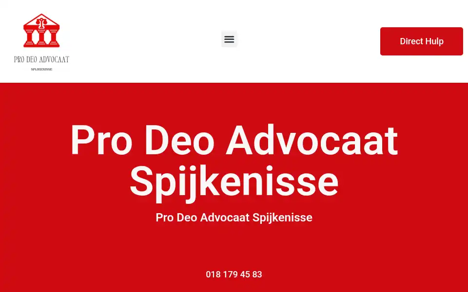 Screenshot of prodeoadvocaatspijkenisse.com