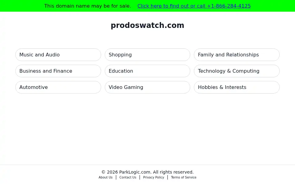 Screenshot of prodoswatch.com