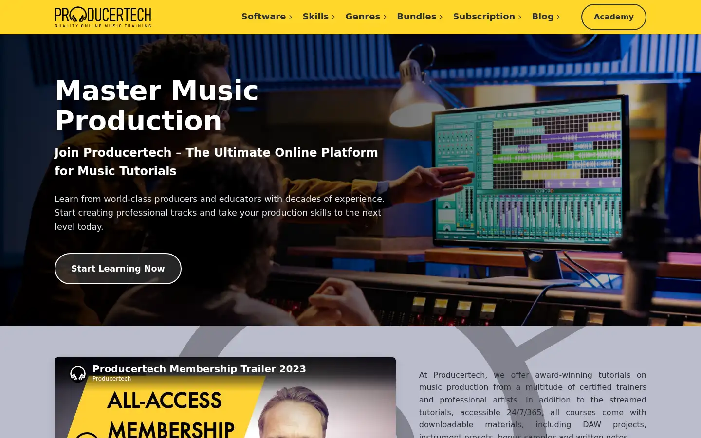 Screenshot of producertech.com