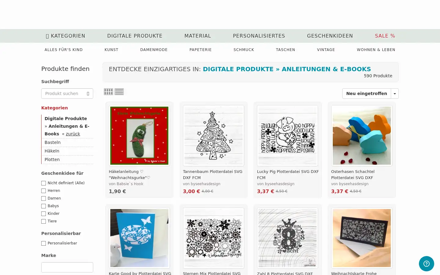 Screenshot of productswithlove.de