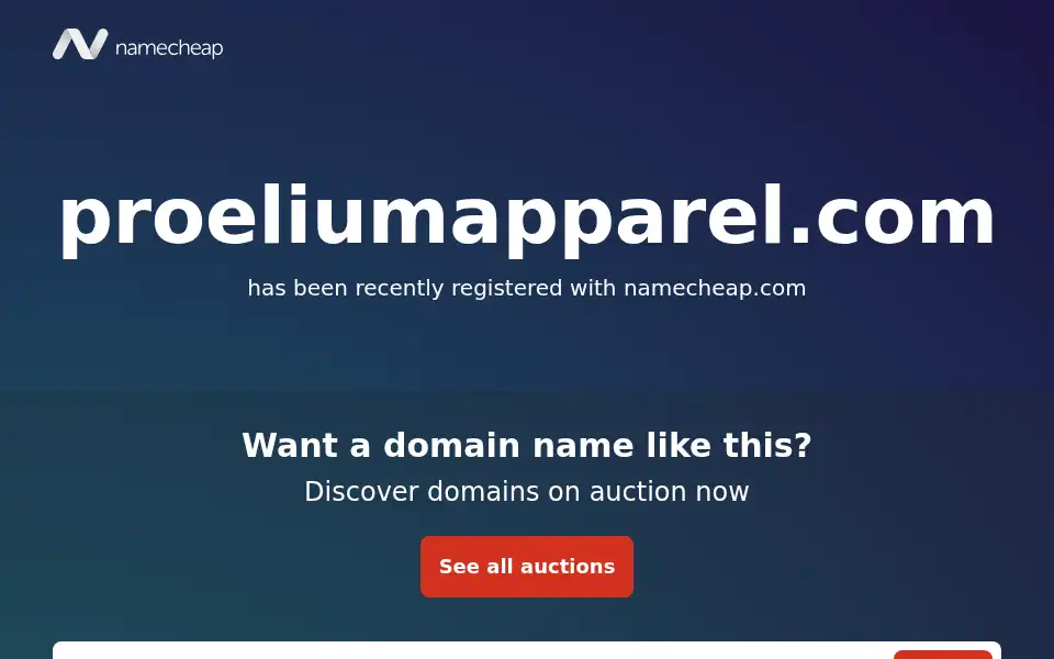 Screenshot of proeliumapparel.com