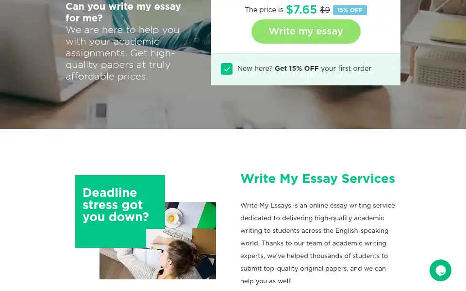 Screenshot of proessaywriter.net