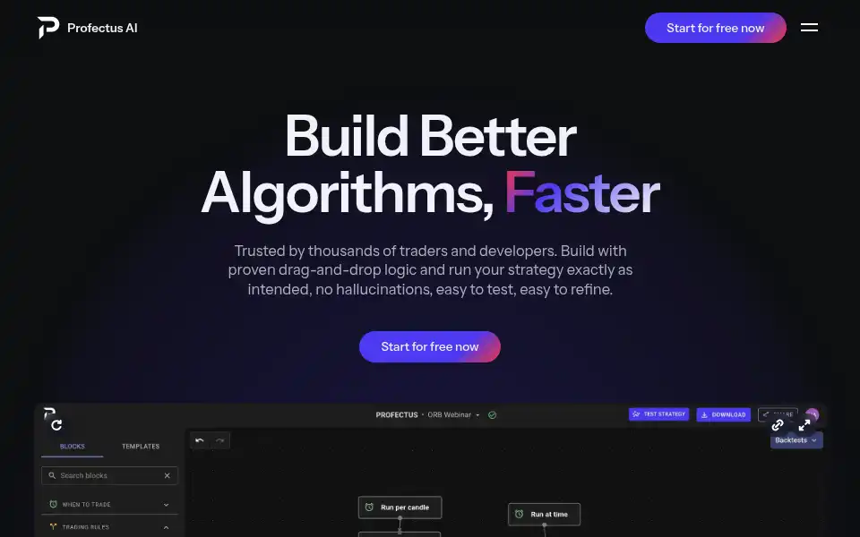 Screenshot of profectus.ai