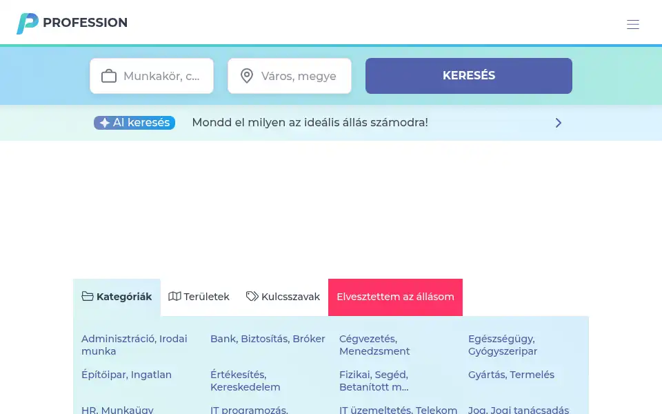 Screenshot of profession.hu