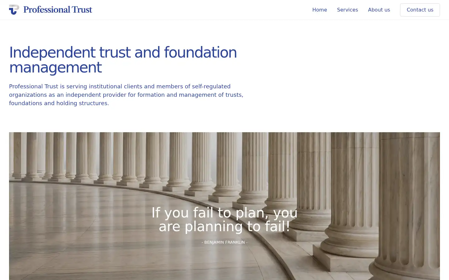 Screenshot of professional-trust.com