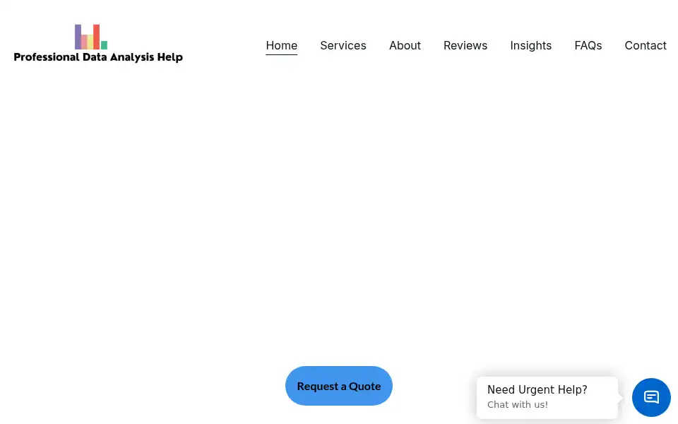 Screenshot of professionaldataanalysishelp.com