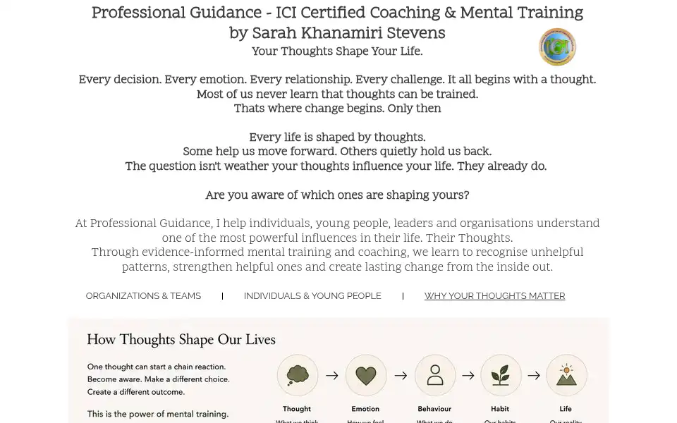 Screenshot of professionalguidance.se