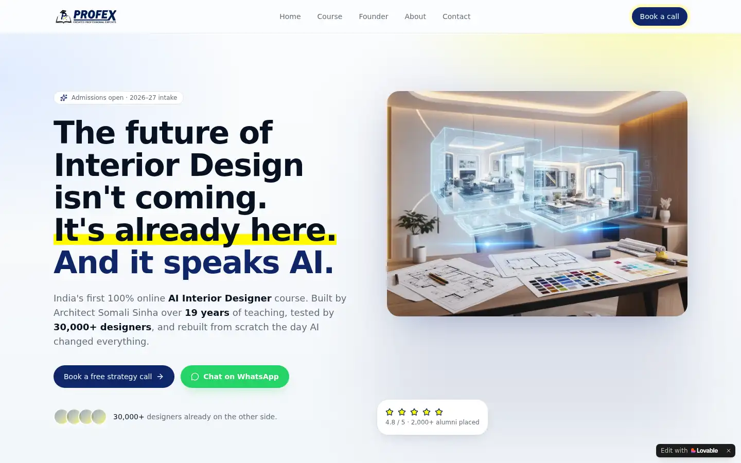 Screenshot of profex.co.in