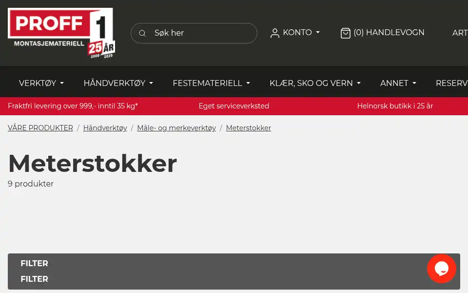 Screenshot of proff1.no
