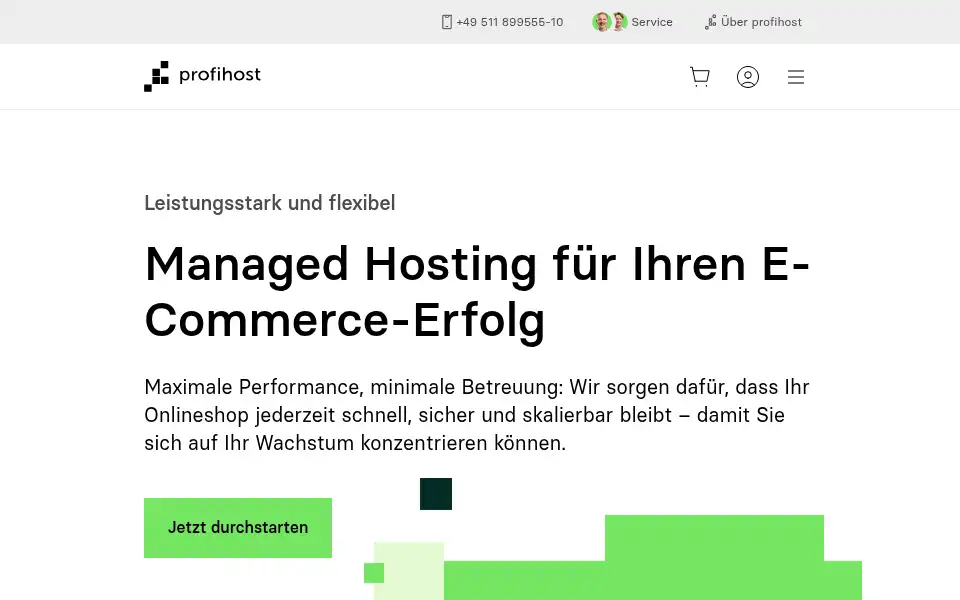 Screenshot of profihost.com
