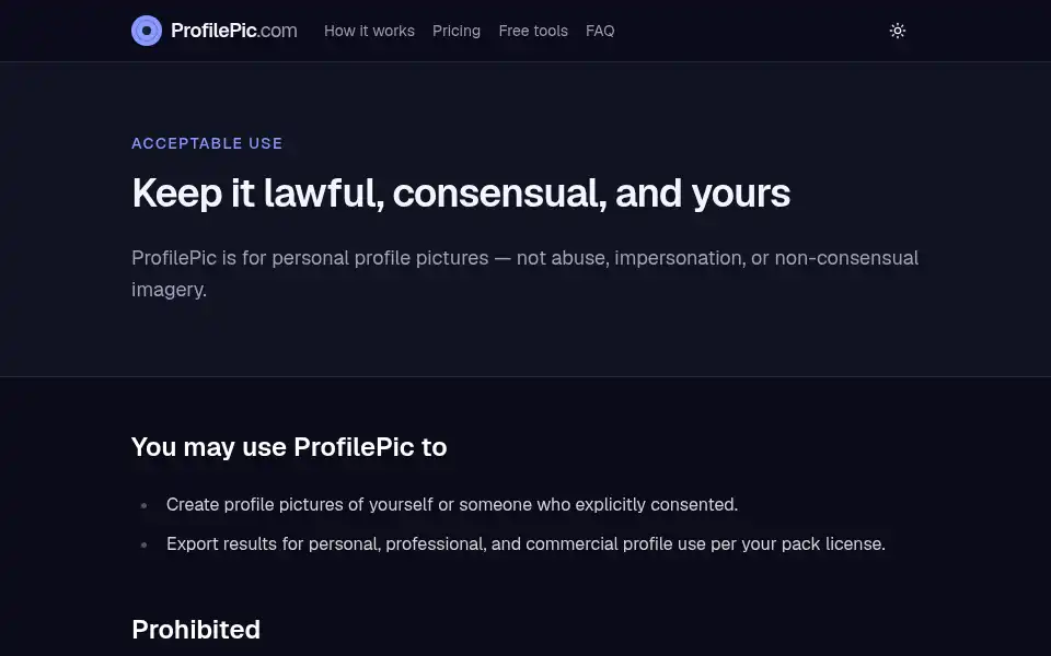 Screenshot of profilepic.com