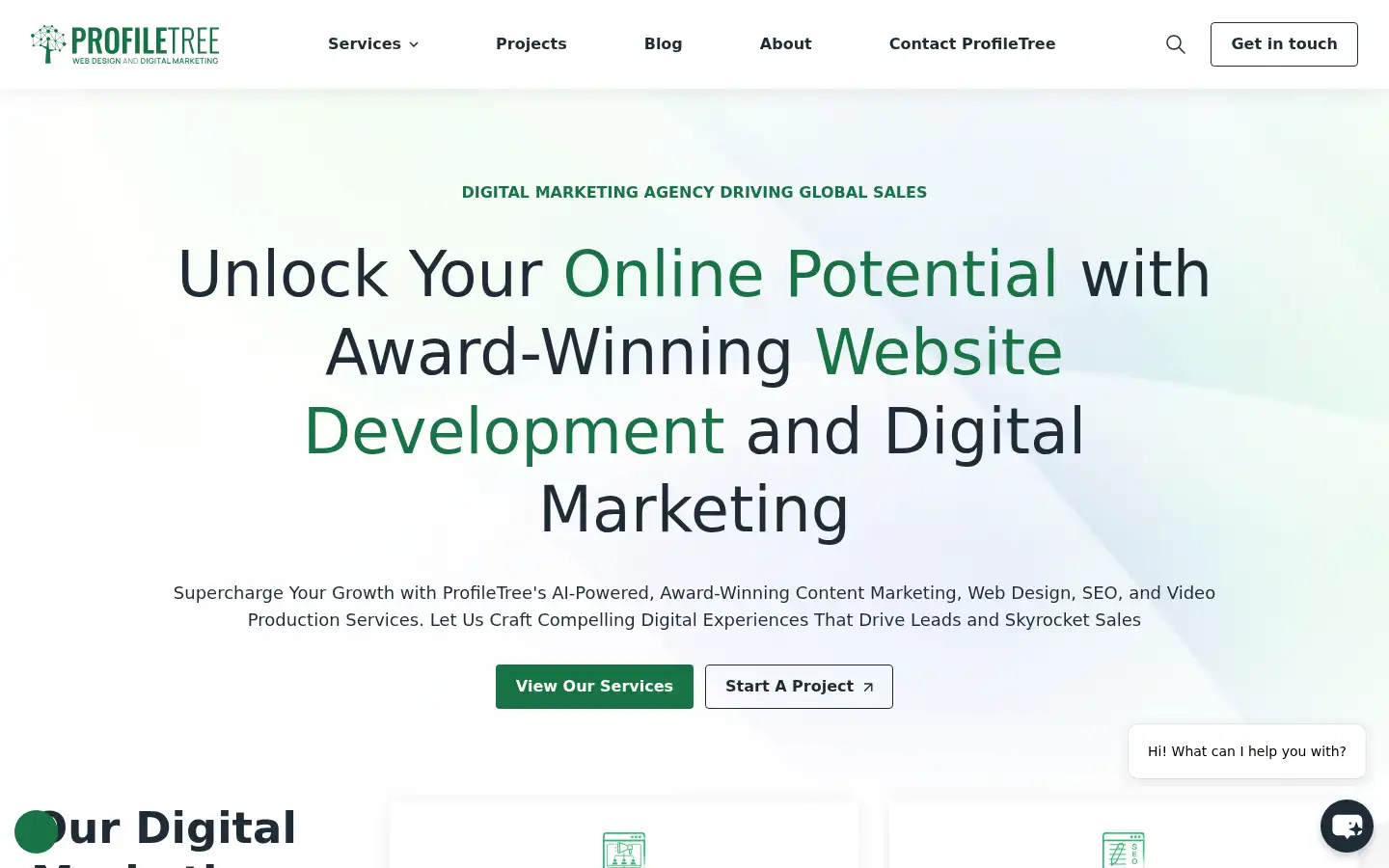 Screenshot of profiletree.com