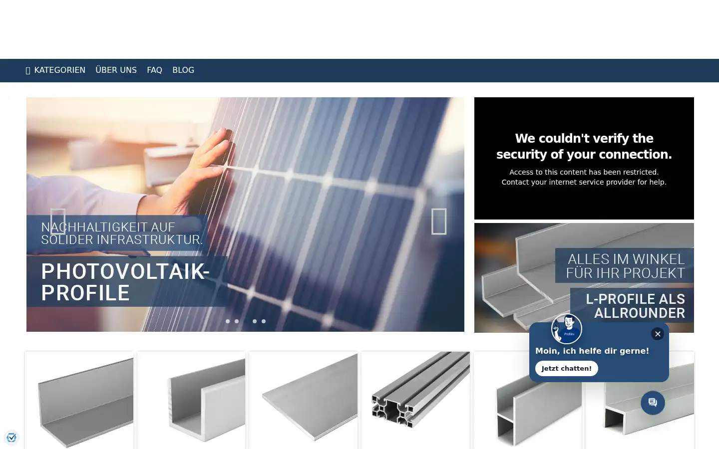Screenshot of profilzuschnitt24.de