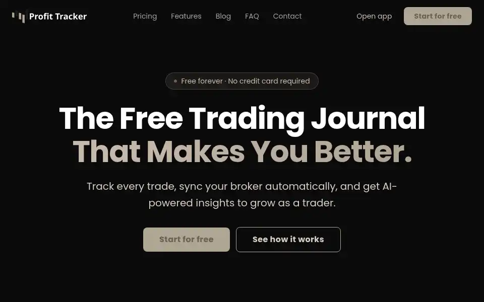 Screenshot of profit-tracker.com